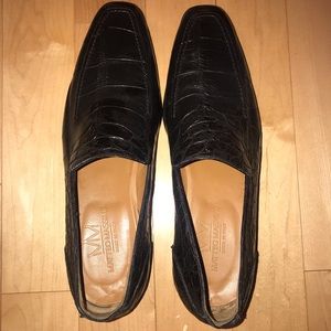 Italian Loafers Gator Embossed Leather